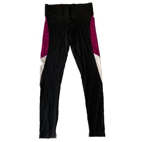 Victoria’s Secret Pink Ultimate Pink Black White Color Block Leggings Small NWT - Picture 5 of 6